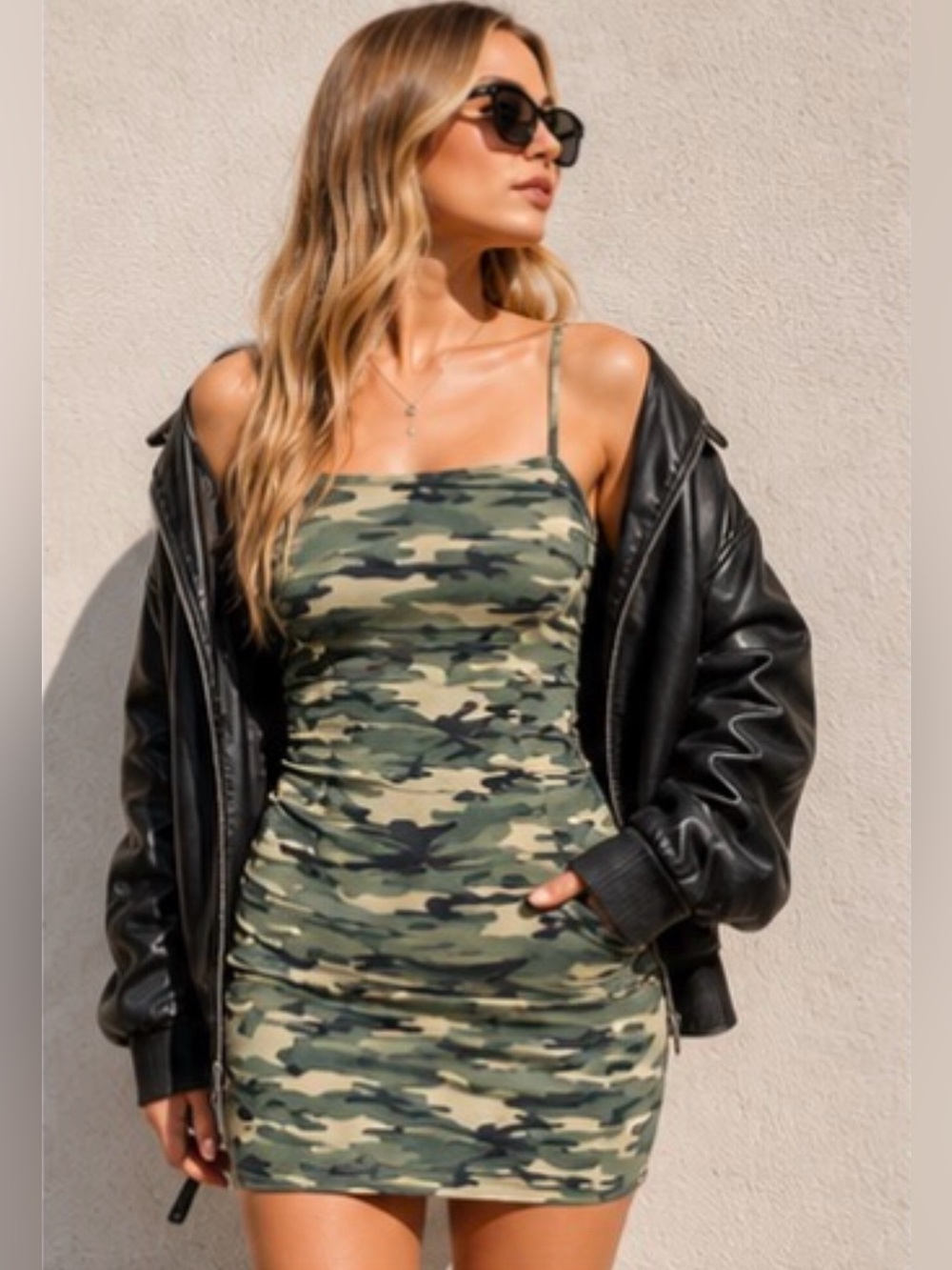 Camo Green Cami Dress